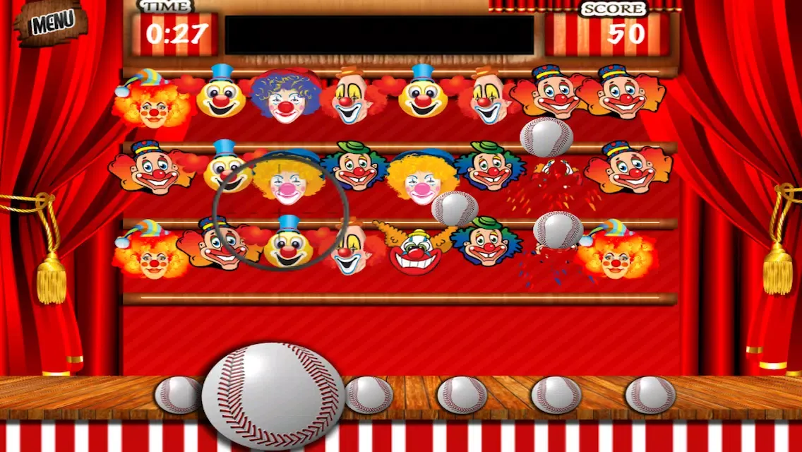 Capturas de tela do Clown Knockdown Assault Blast - Crazy Boardwalk Carnival Skill Game Free
