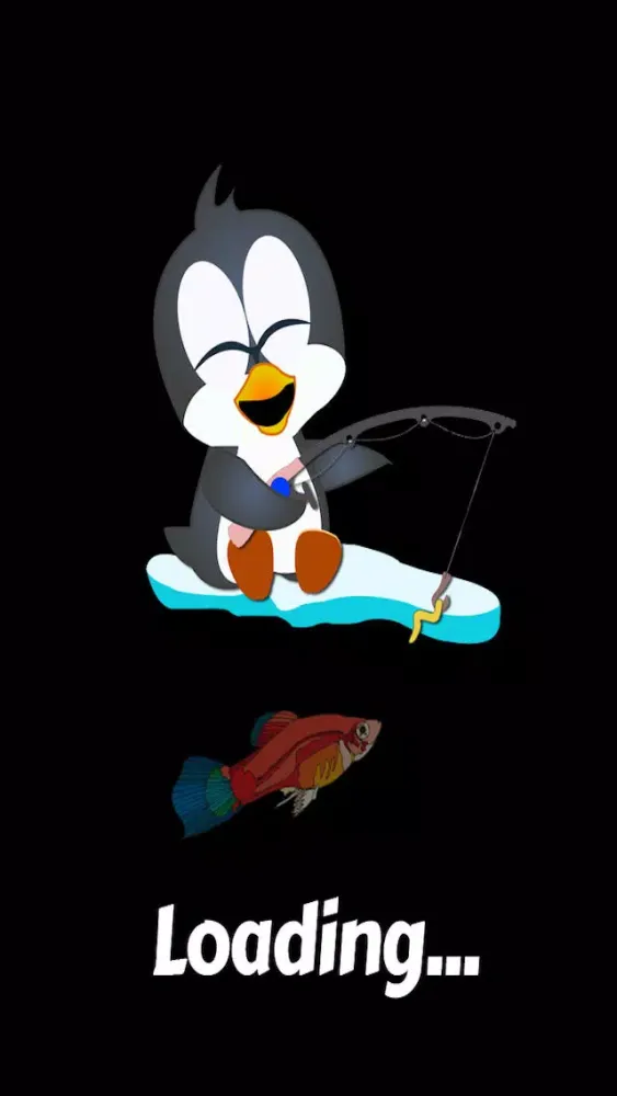 تصاویر Frozen Fish - Penguin in Suit Ice Fishing Free
