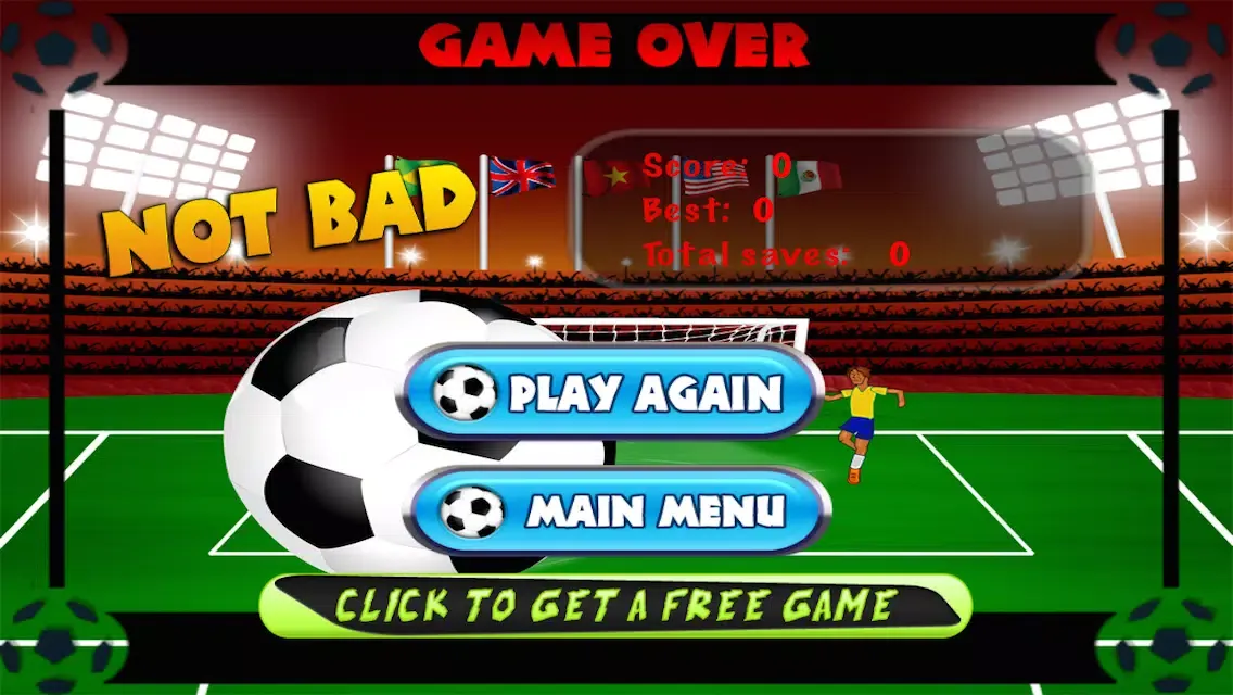 Goal Keeper Penalty Kicks - Fun Football Saving Game スクリーンショット