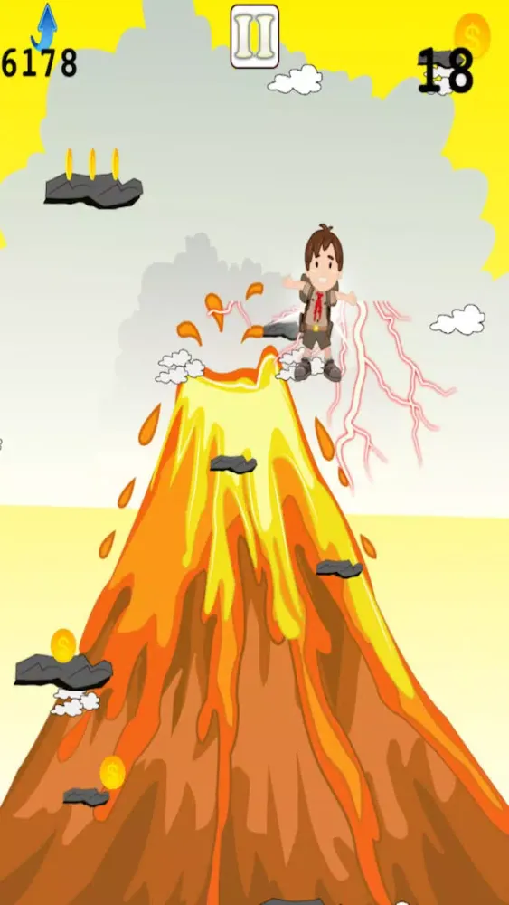 Ảnh chụp màn hình của Hot Lava Jump Escape - Extreme Crazy Hopping Mania Free