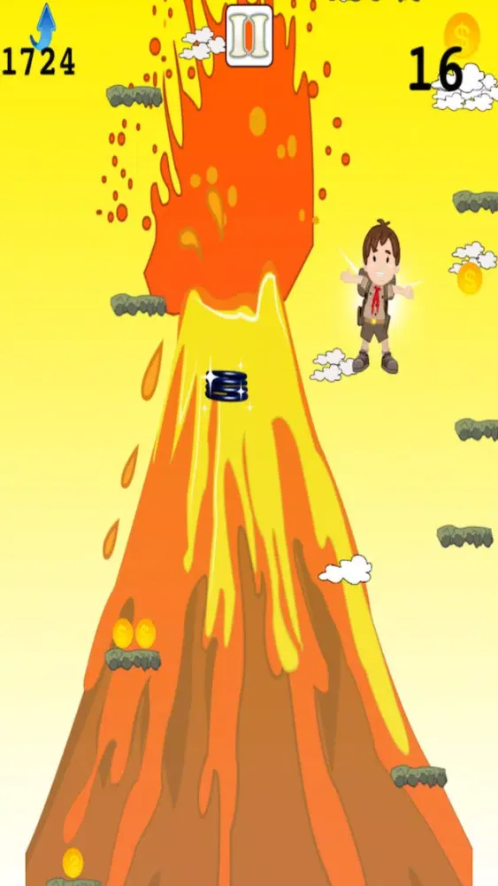 Ảnh chụp màn hình của Hot Lava Jump Escape - Extreme Crazy Hopping Mania Free