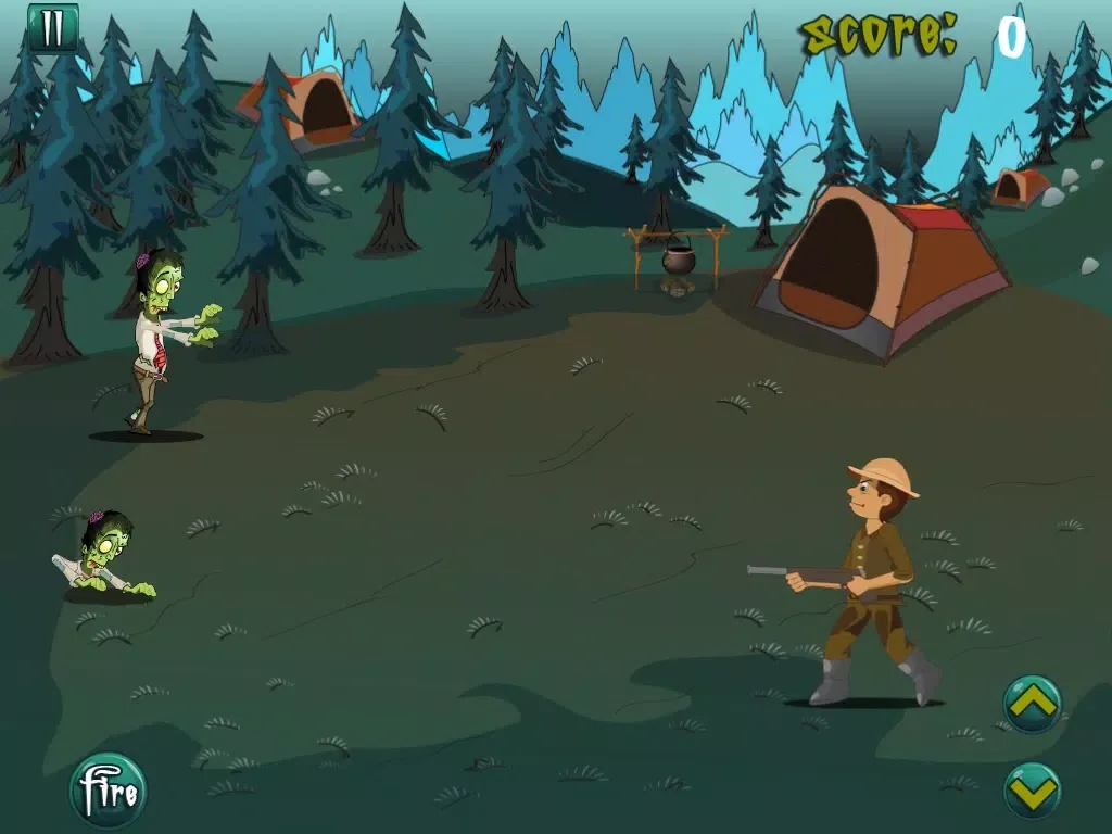 تصاویر Zombinsanity The Last Stand - Monster Shooting Frenzy Summer Camp iPad 