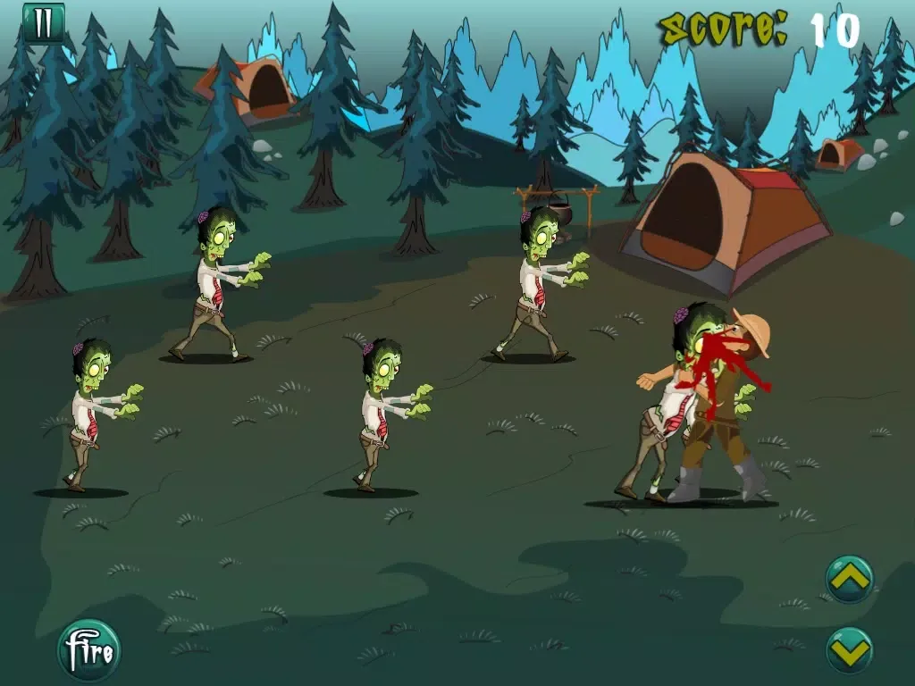 تصاویر Zombinsanity The Last Stand - Monster Shooting Frenzy Summer Camp iPad 