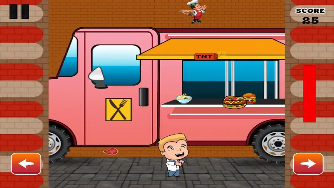 Capturas de tela do Papa's Food Truck -Tacos & Bombs Falling Mania