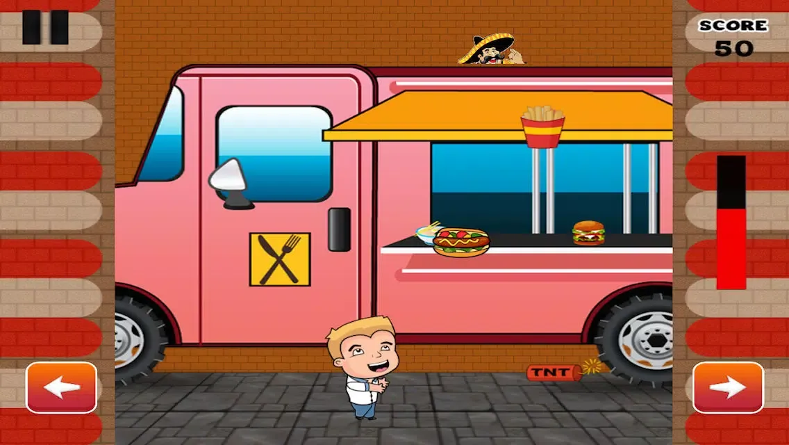 Capturas de tela do Papa's Food Truck -Tacos & Bombs Falling Mania