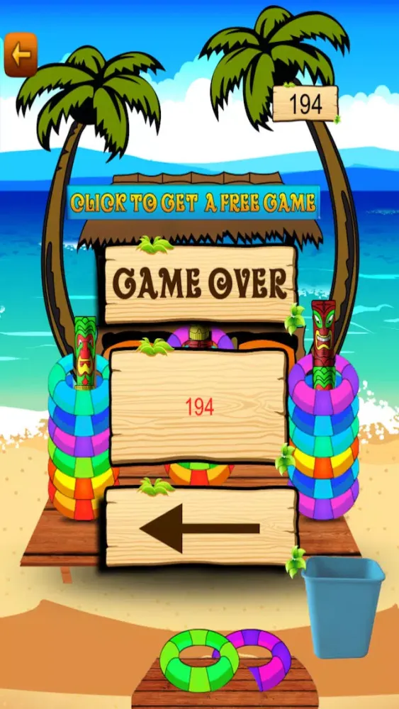 Screenshot di Tiki Bar Tossing Challenge - Fun Ring Shooting Blast Craze