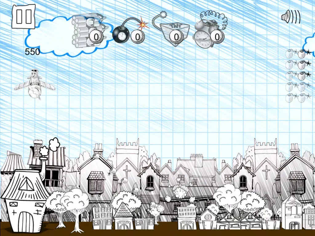 Sketch Man Airplane Bomber - Extreme Aerial Warfare Mayhem Free iPad  スクリーンショット