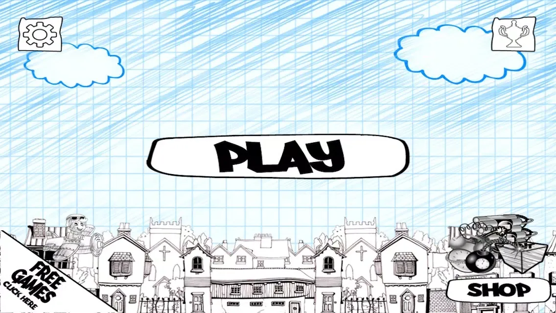 Sketch Man Airplane Bomber - Extreme Aerial Warfare Mayhem Free スクリーンショット