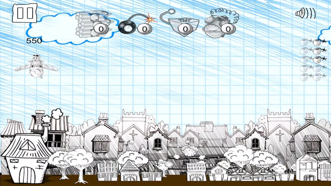 Sketch Man Airplane Bomber - Extreme Aerial Warfare Mayhem Free スクリーンショット
