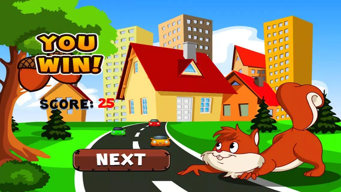 Speedy Squirrel Wall Nut Hunt Race Against Traffic Challenge Ekran Görüntüleri