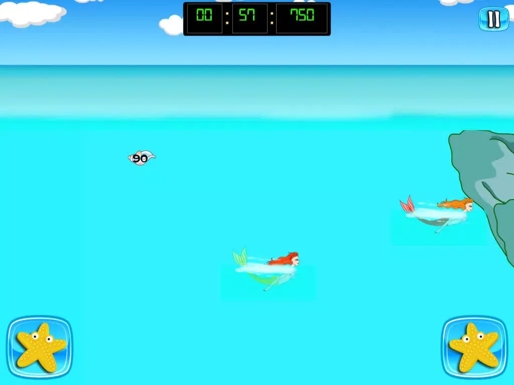 Скриншоты Mermaid Swim Meet medley relay butterfly stroke with water wings iPad 