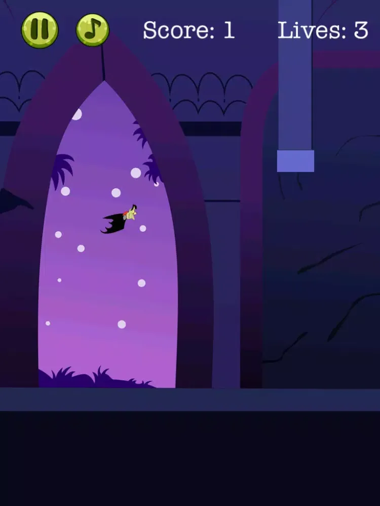 Tangkapan skrin Vampire Flight School Craze - Dark Halloween Horror Flapping Nights iPad 