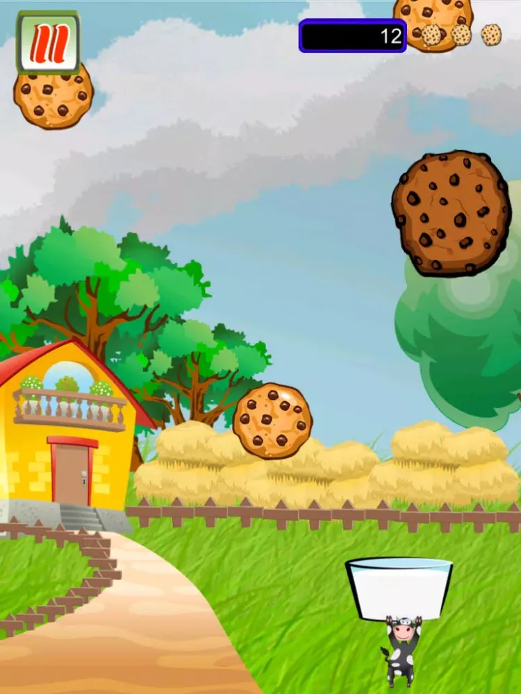 Capturas de pantalla de Milk and Cookie Catch - bake sweet chocolate chip dairy cow iPad 
