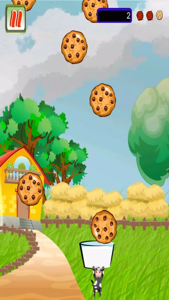 Capturas de pantalla de Milk and Cookie Catch - bake sweet chocolate chip dairy cow