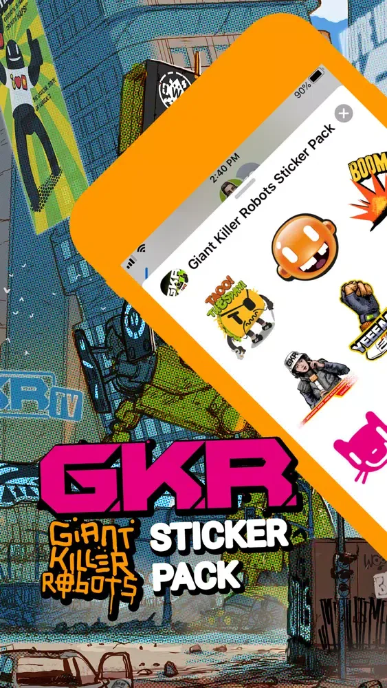 Capturas de tela do Giant Killer Robots Stickers