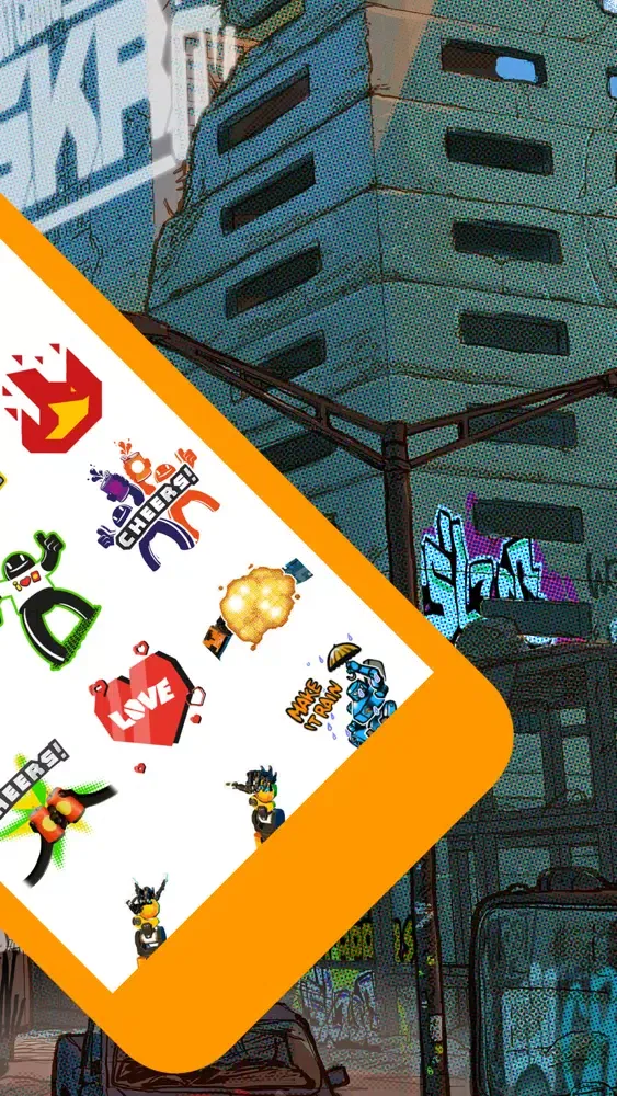 Capturas de tela do Giant Killer Robots Stickers
