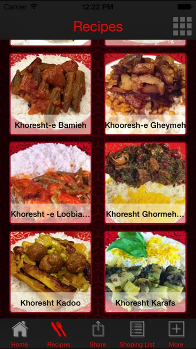 Capturas de tela do Persian Food Recipes