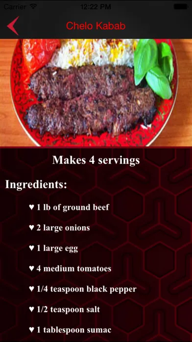 Capturas de tela do Persian Food Recipes