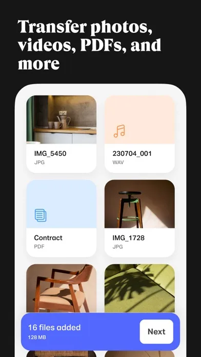 WeTransfer: Transfer Files स्क्रीनशॉट
