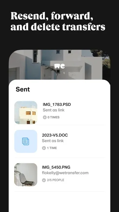 WeTransfer: Transfer Files स्क्रीनशॉट