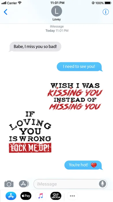 ภาพหน้าจอของ Love After Lockup Stickers