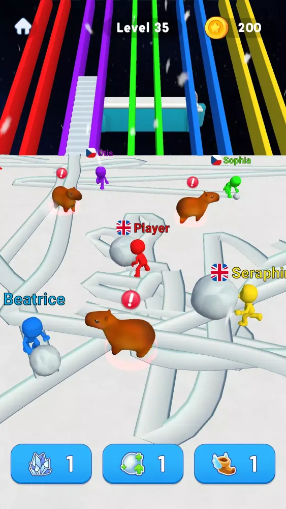 Snowball Race 3D: Ice Bridge Screenshots
