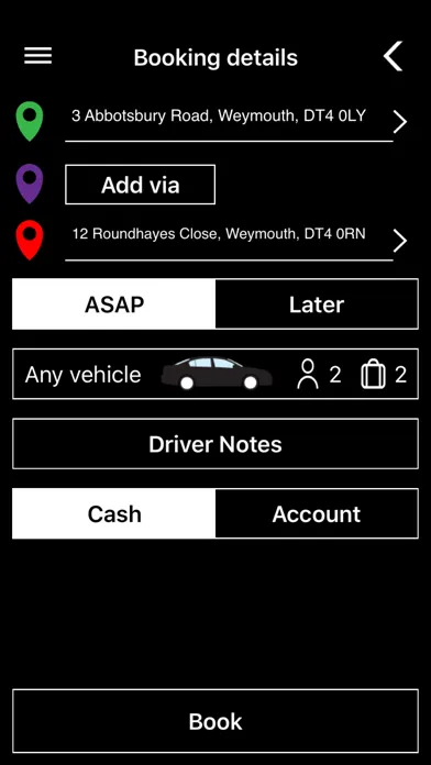 Capturas de pantalla de Weyline Taxis and Private Hire