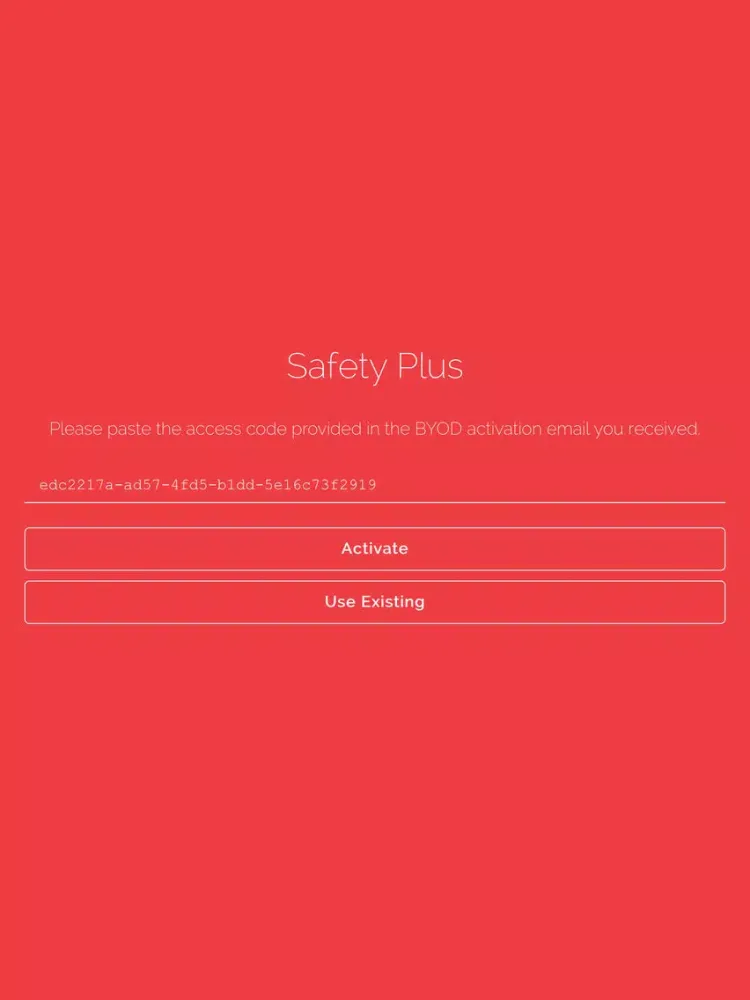 ภาพหน้าจอของ TSA Safety Plus iPad 