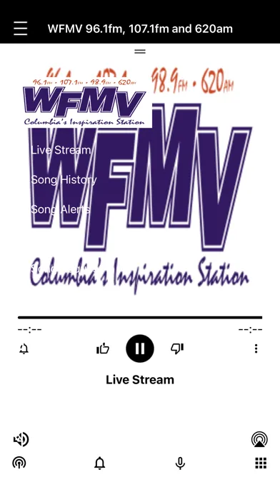 WFMV 96.1, 98.9. 107.1 & 620am Ekran Görüntüleri