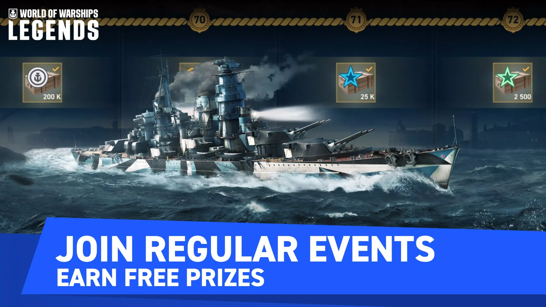 ภาพหน้าจอของ World of Warships Legends PvP