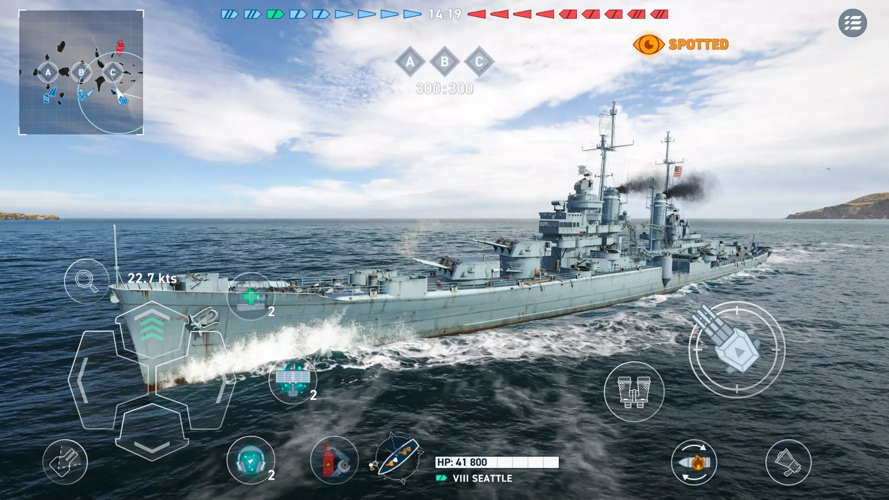 ภาพหน้าจอของ World of Warships Legends PvP