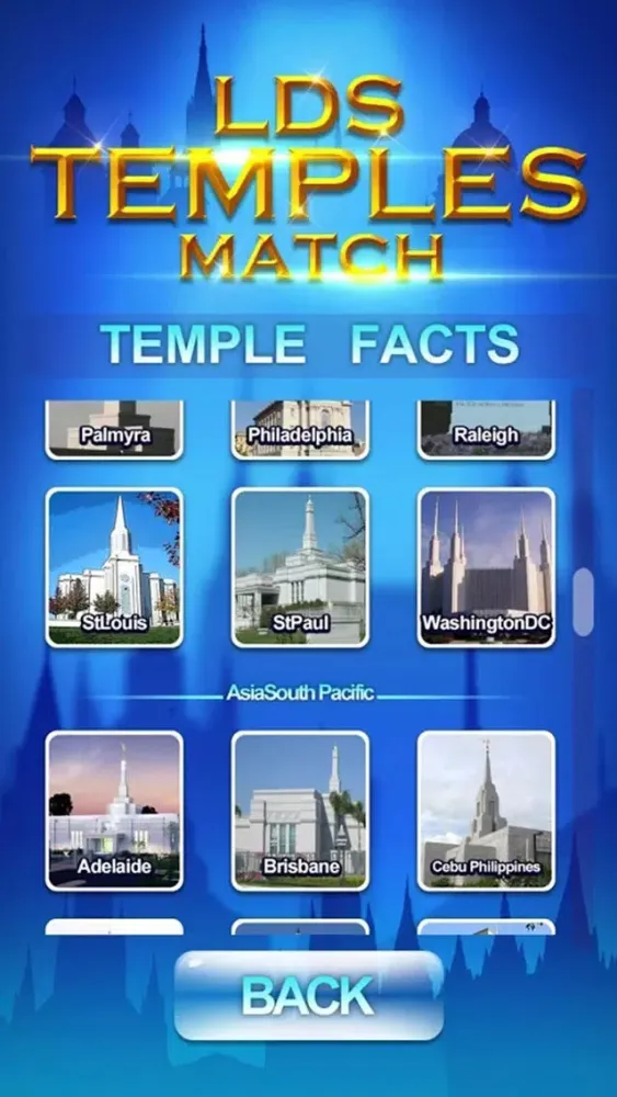 Captures d'écran de LDS Temples Match