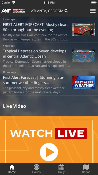 ANF First Alert Weather應用截圖