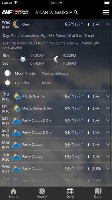 ANF First Alert Weather應用截圖