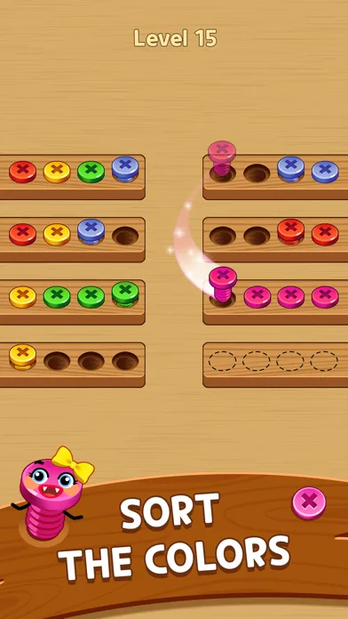 Ảnh chụp màn hình của Wood Screw: Color Sort Puzzle