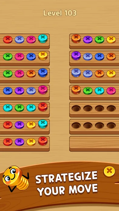 Ảnh chụp màn hình của Wood Screw: Color Sort Puzzle