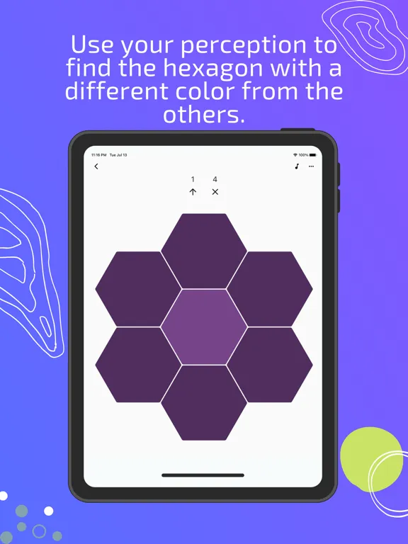 Different Hexagon Color - Game iPad स्क्रीनशॉट
