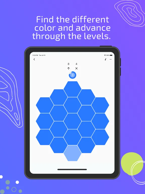 Different Hexagon Color - Game iPad स्क्रीनशॉट