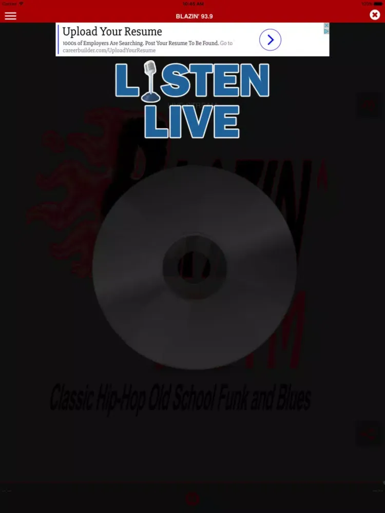 Capturas de tela do WGRM Blazin' 93.3 FM iPad 