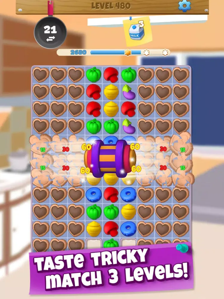 Wonder Chef: Match-3 Puzzle iPad  स्क्रीनशॉट