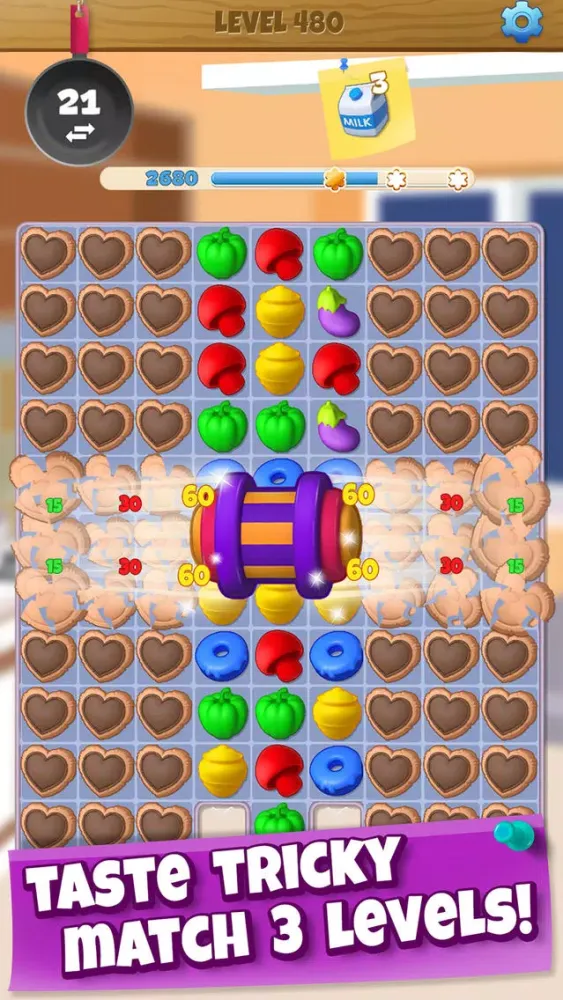 Wonder Chef: Match-3 Puzzle स्क्रीनशॉट