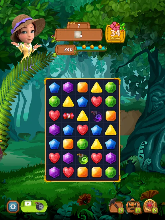 ภาพหน้าจอของ Jewel Park - Match 3 Puzzle iPad 