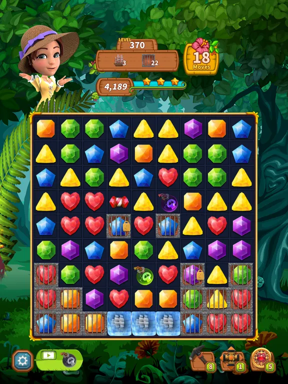 ภาพหน้าจอของ Jewel Park - Match 3 Puzzle iPad 