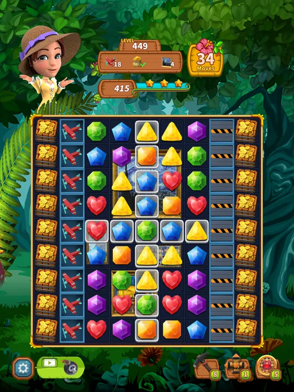 ภาพหน้าจอของ Jewel Park - Match 3 Puzzle iPad 