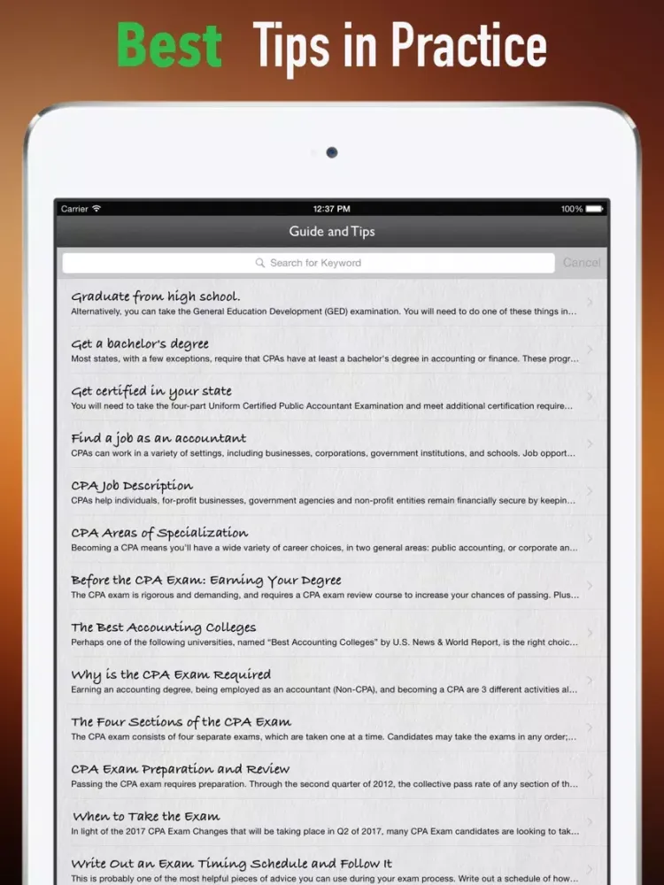 How to Become a CPA:Basics and Study iPad  스크린샷