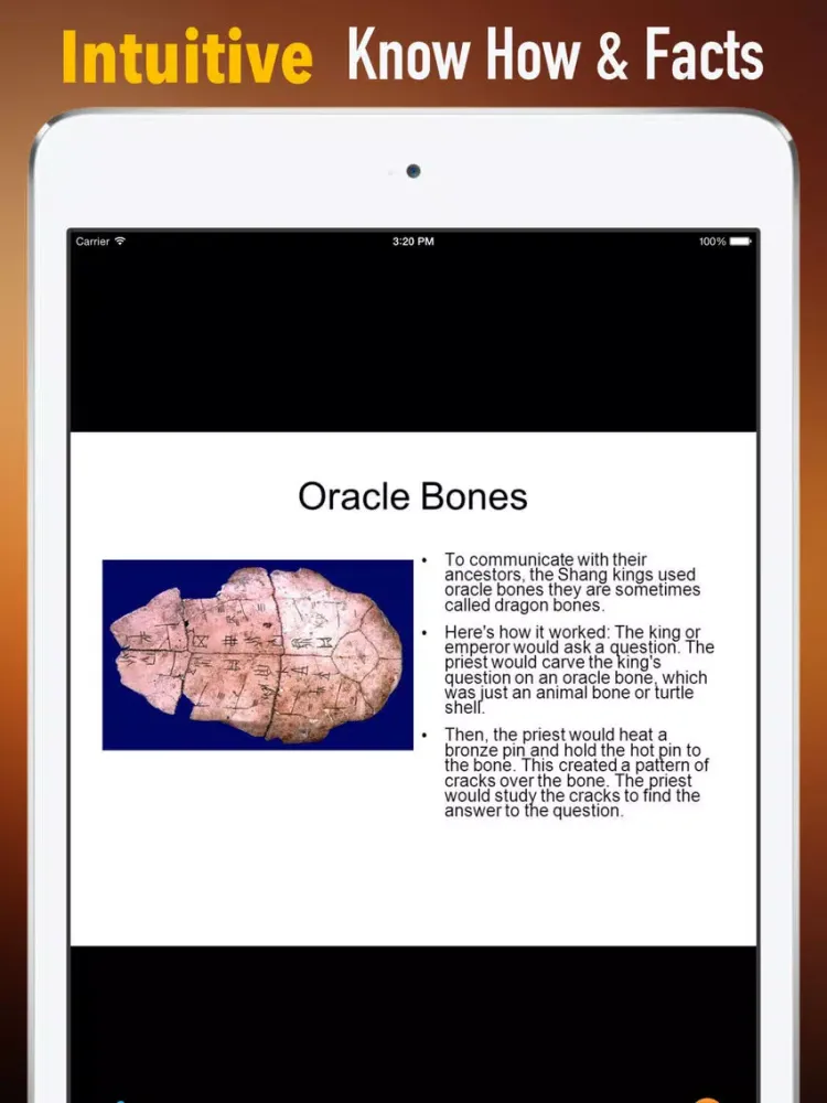 Oracle Bones:Guide with Glossary and Archeology iPad 應用截圖