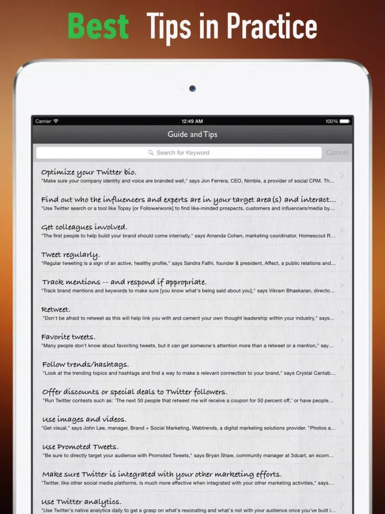 صور How to market a Business on Twitter:Marketing Tips and Social Media Guide iPad 