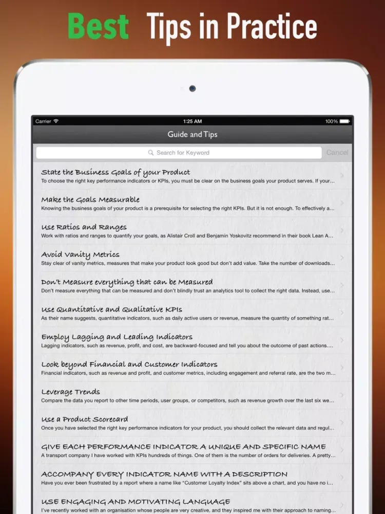 KPI(Key Performance Indicator) 101:Scaling Up and Companies Management iPad  স্ক্রিনশট