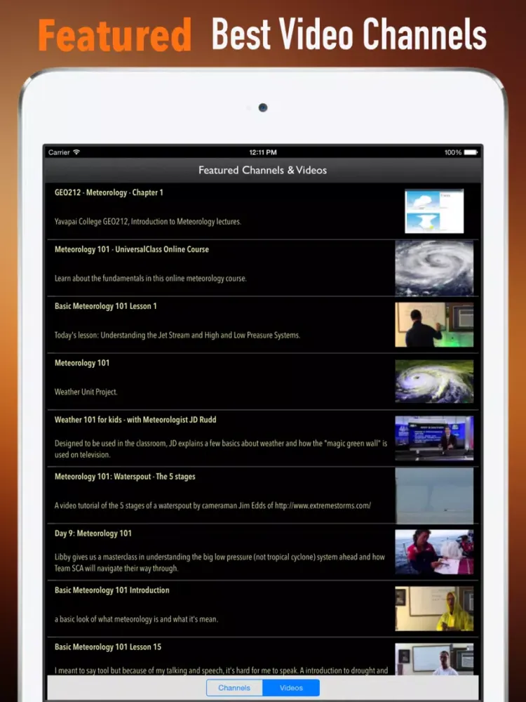 Capturas de tela do Meteorology Glossary: Cheatsheet with Study Guide iPad 