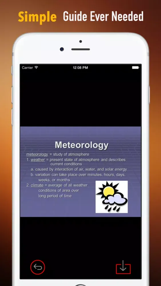 Capturas de tela do Meteorology Glossary: Cheatsheet with Study Guide